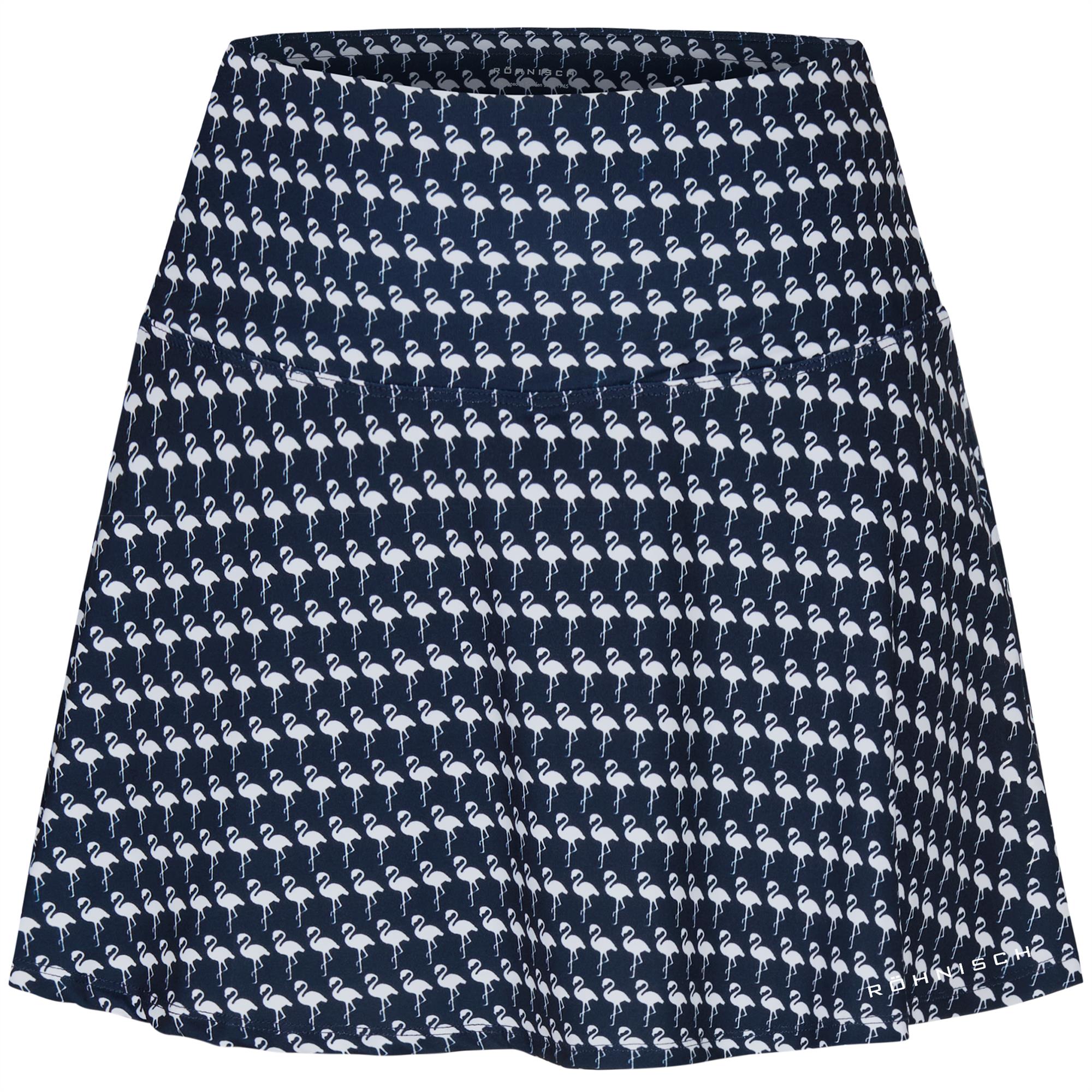 Rohnisch Amy Regular Ladies Golf Skort Flamingo Aop Navy